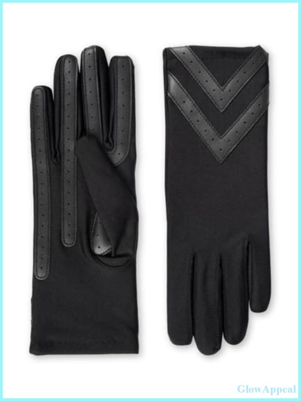 Women's Touchscreen Cold Weather Gloves with Fleece Lining Spandex Chevron